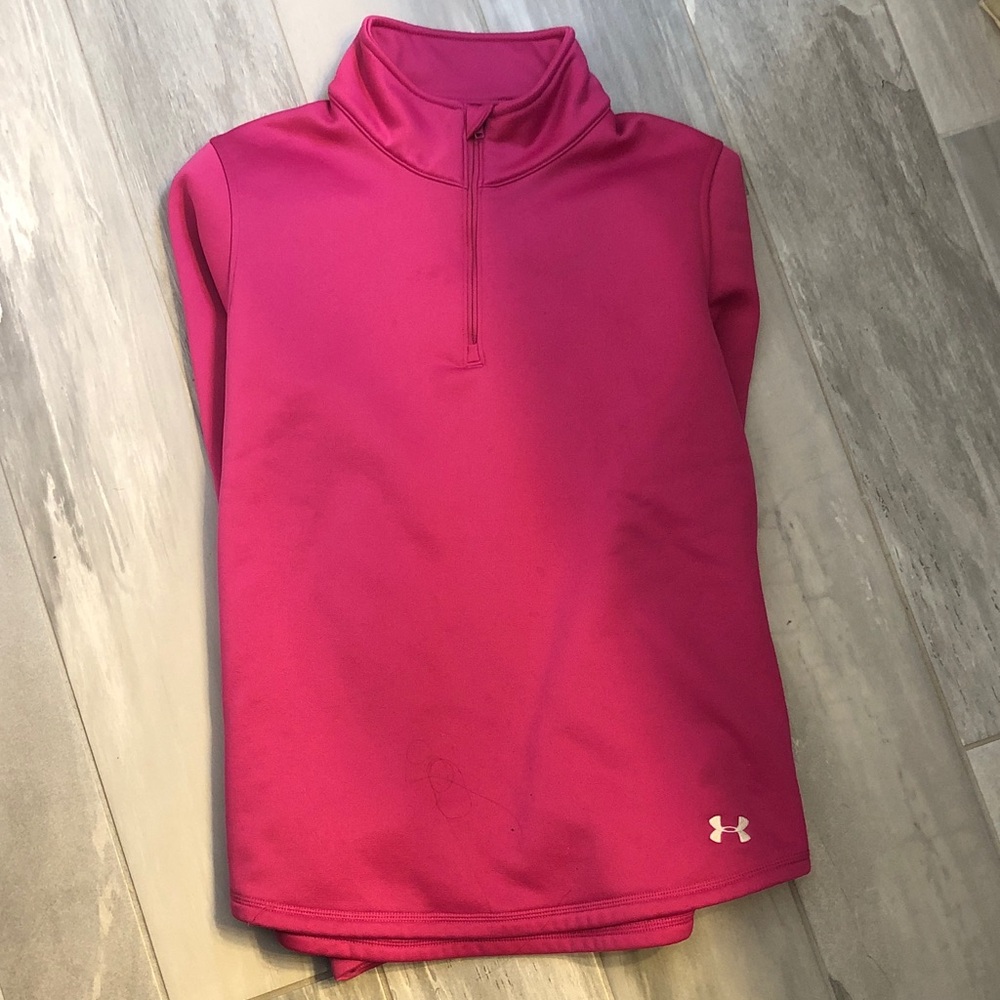 Under Armour Women's Pink Quarter-Zip Sweatshirt